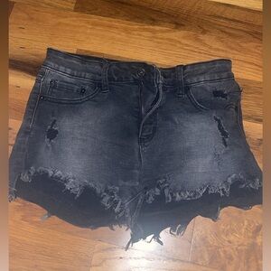Just USA black denim small cut off short